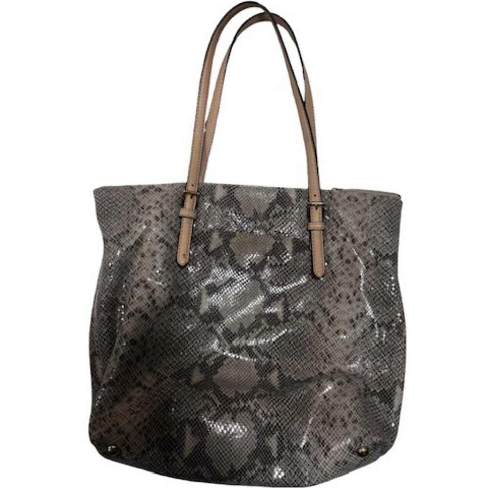 Michael Kors Python Effect Bag Tote Embossed Leat… - image 5